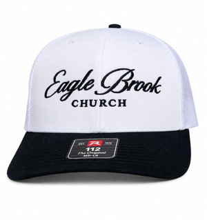 Eagle Brook White and Navy Hat